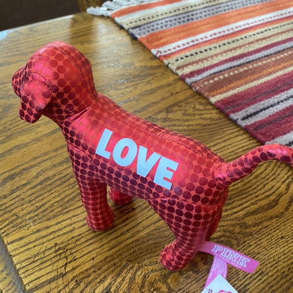 NWT Victoria’s Secret Pink Red Metallic Dog OC24 - Picture 2 of 5